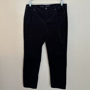 Charter Club Lexington Straight Black Corduroy Pants